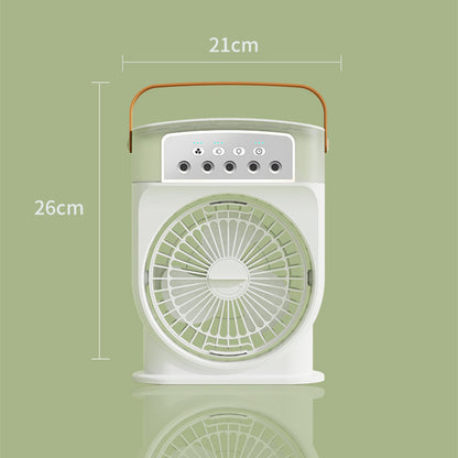 Chargeable Air Conditioner Cooling Fan With 5 Sprays 7 Colour Light