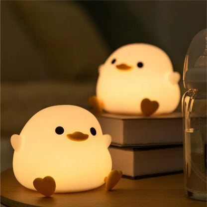 Doudou Duck Silicone Alarm Night Light