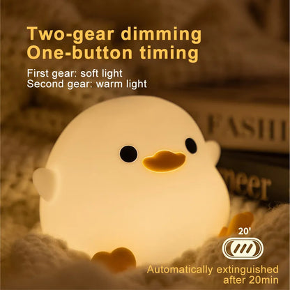 Doudou Duck Silicone Alarm Night Light