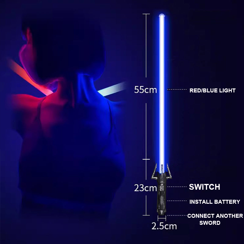 Laser Sword Red And Blue Double Sword Retractable 2 In 1